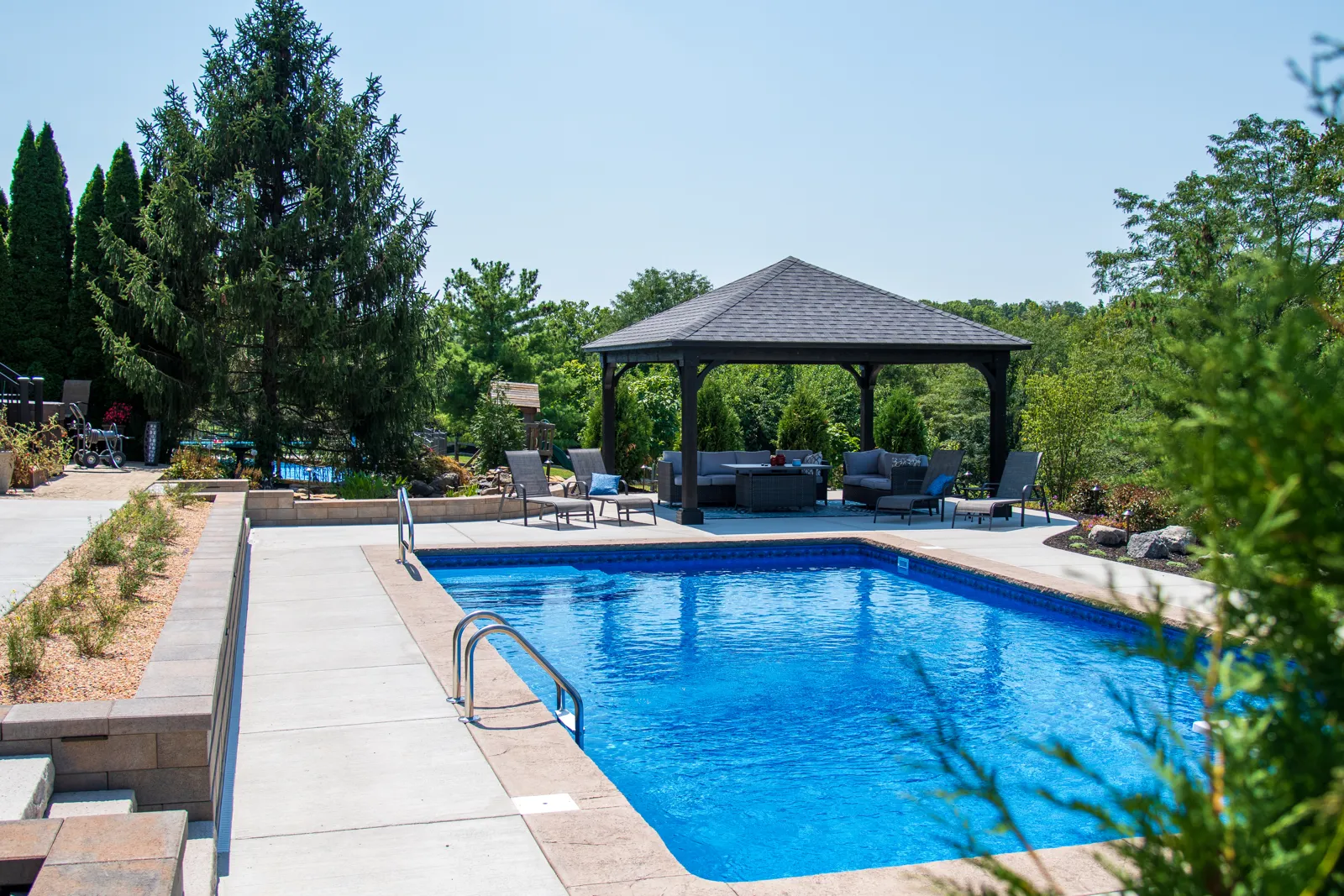 Pool, pergola and over 100 new plants across the backyard