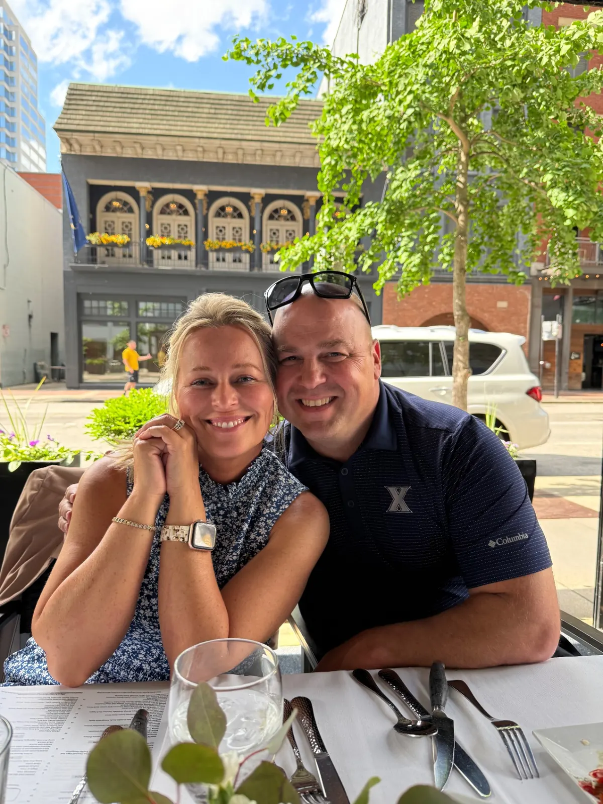 TJs Landscaping founder Tim Johnson with his wife