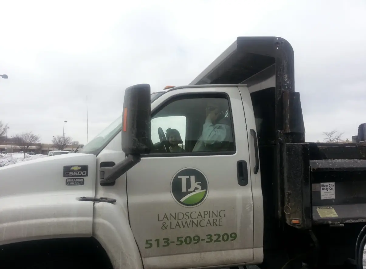TJ's branded Chevrolet C5500 Duramax dump truck